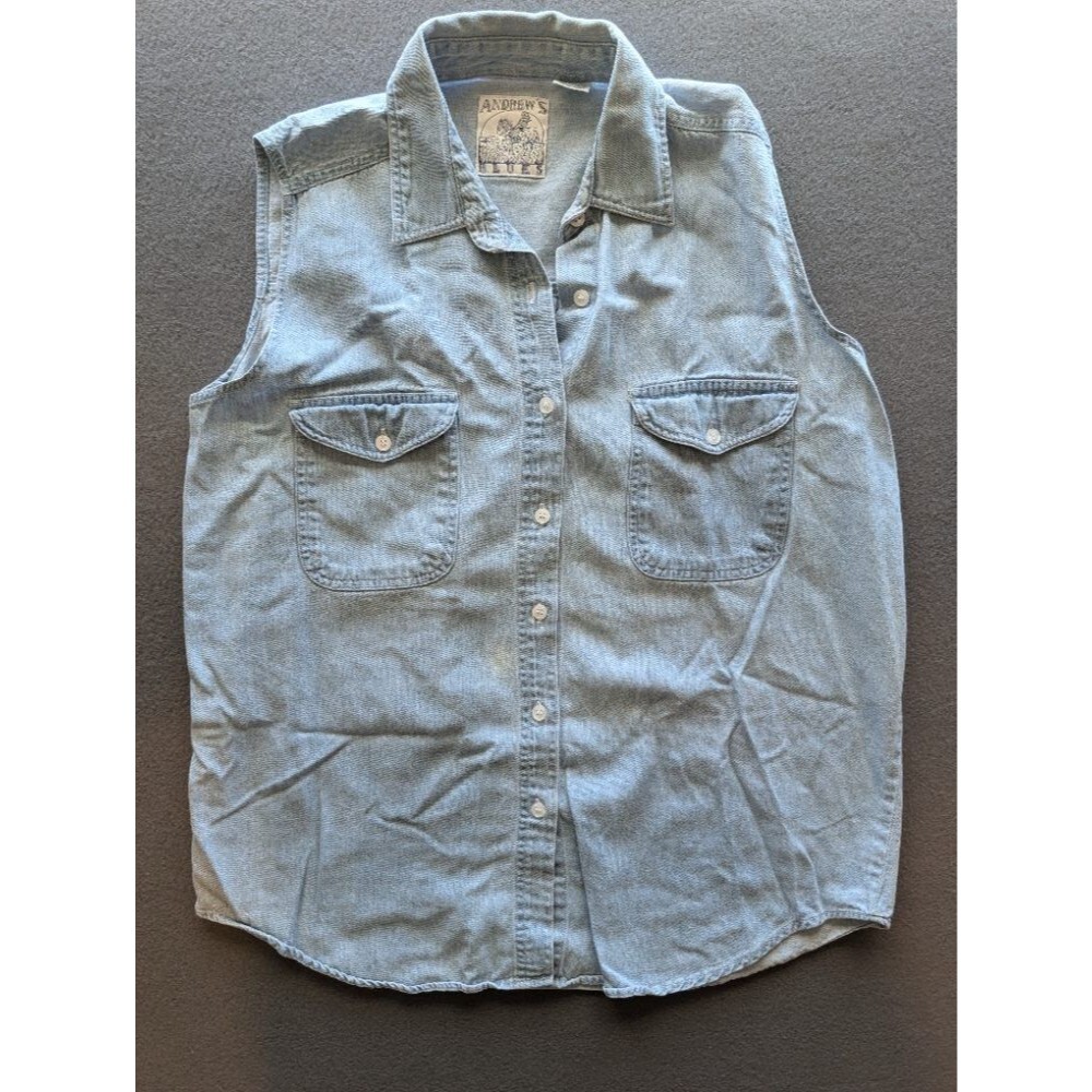 Andrew's Blues Women's Shirt Light Wash Light Blue Medium